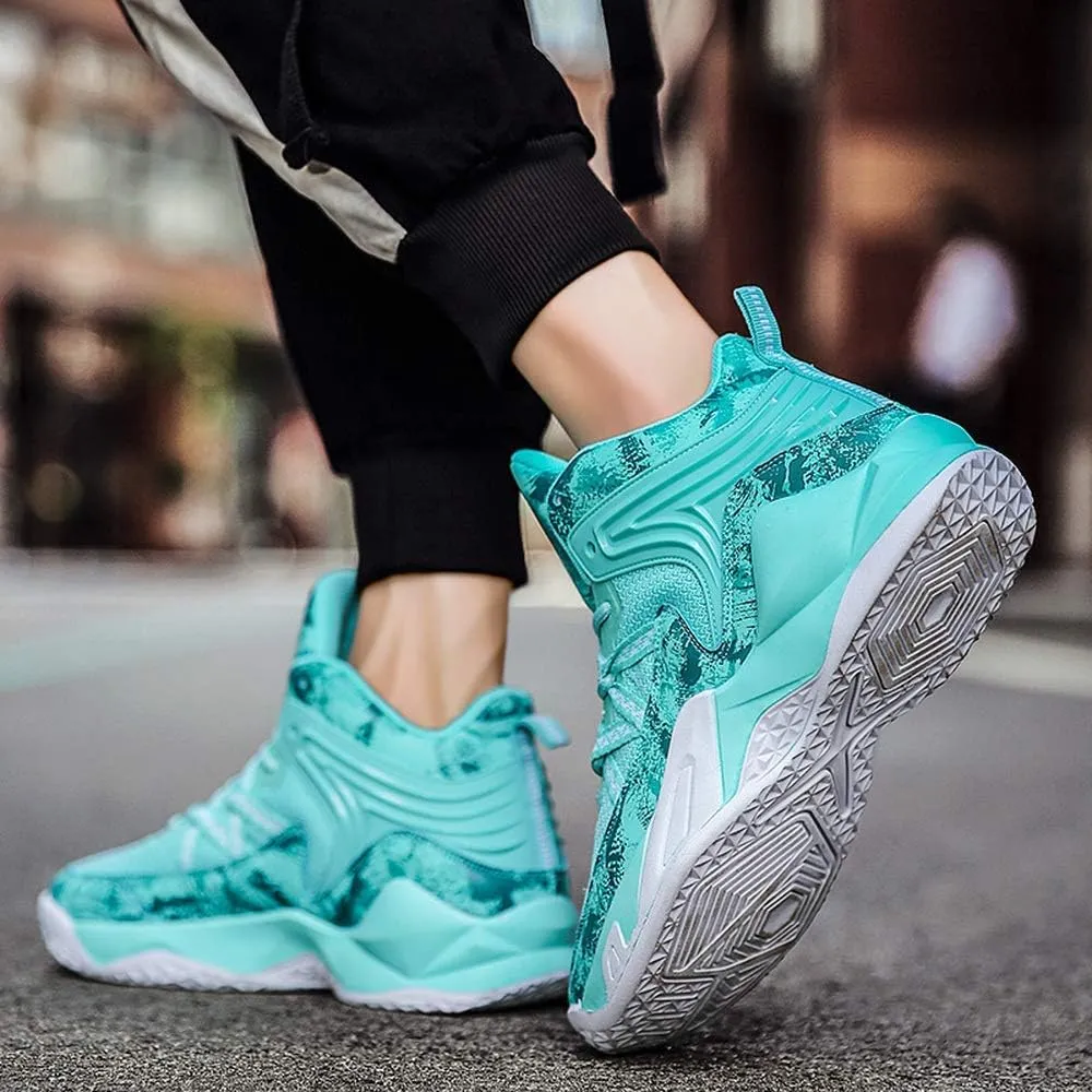 2021 Basketball Sneakers Male Students high Help wear Shoes Summer Youth Flying Weaving Running Shoes