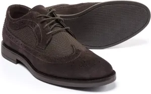 A. Testoni Made in Italy Diffusion Suede and Nylon Oxford Shoes (for Men) Size
