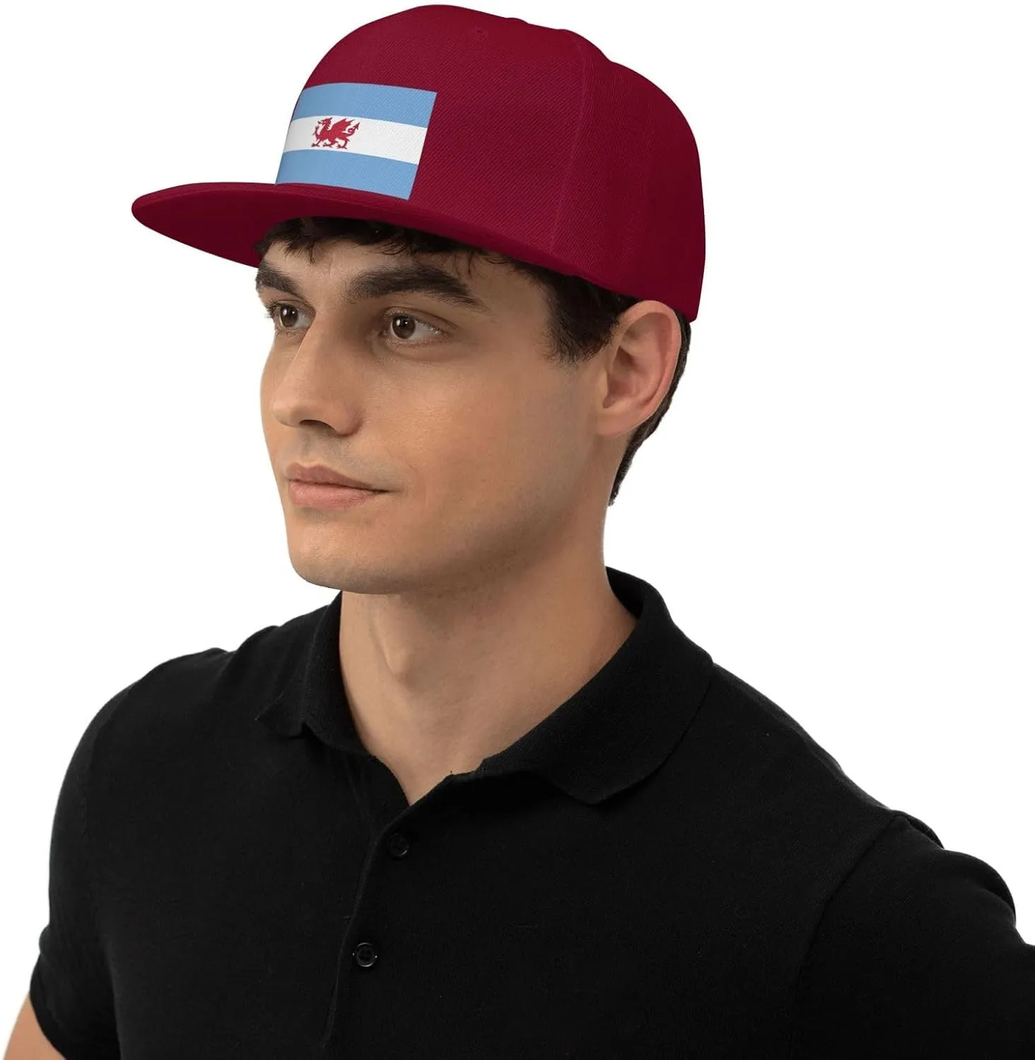 Adjustable Flag of The Welsh Colony in Patagonia Snapback Hat for Men Women Baseball Cap Dad Hats
