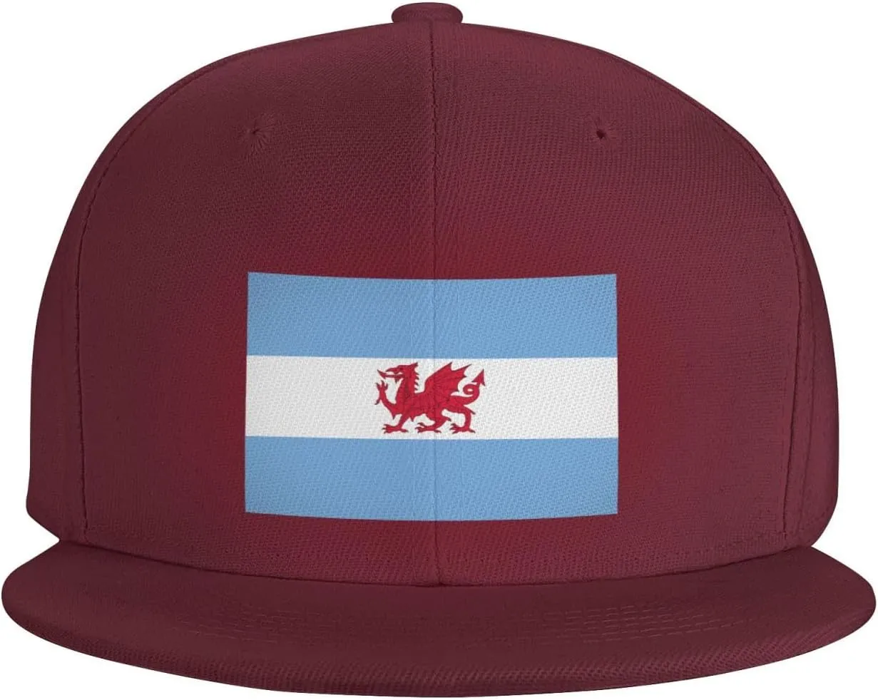 Adjustable Flag of The Welsh Colony in Patagonia Snapback Hat for Men Women Baseball Cap Dad Hats