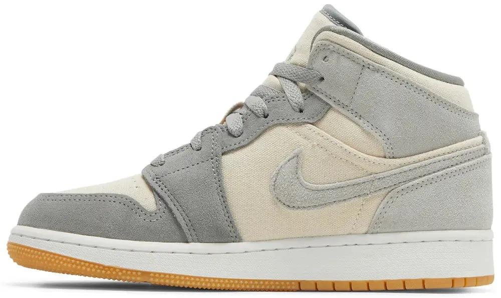 Air Jordan 1 Mid SE GS 'Coconut Milk Particle Grey'
