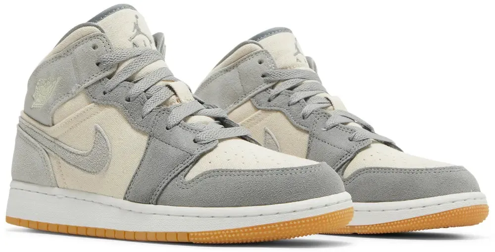Air Jordan 1 Mid SE GS 'Coconut Milk Particle Grey'