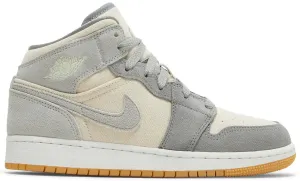 Air Jordan 1 Mid SE GS 'Coconut Milk Particle Grey'