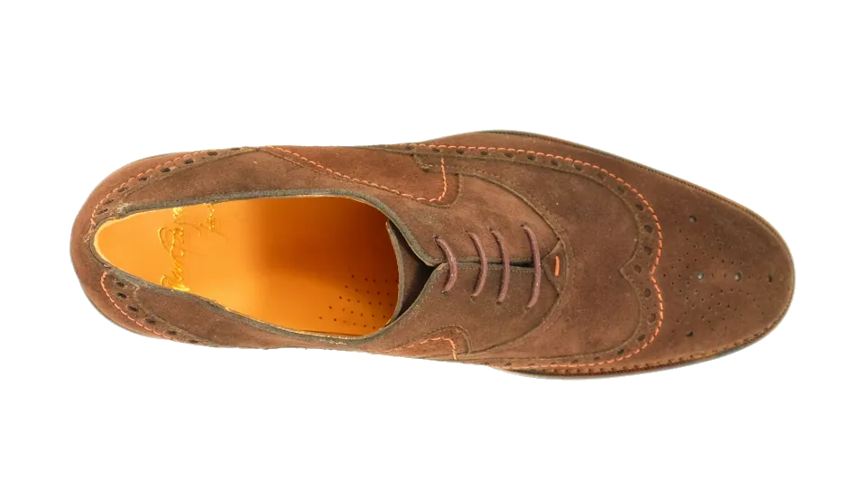 Alan Payne Juan Suede Wingtip Oxford-brown on clearance