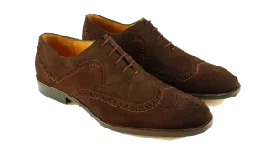 Alan Payne Juan Suede Wingtip Oxford-brown on clearance