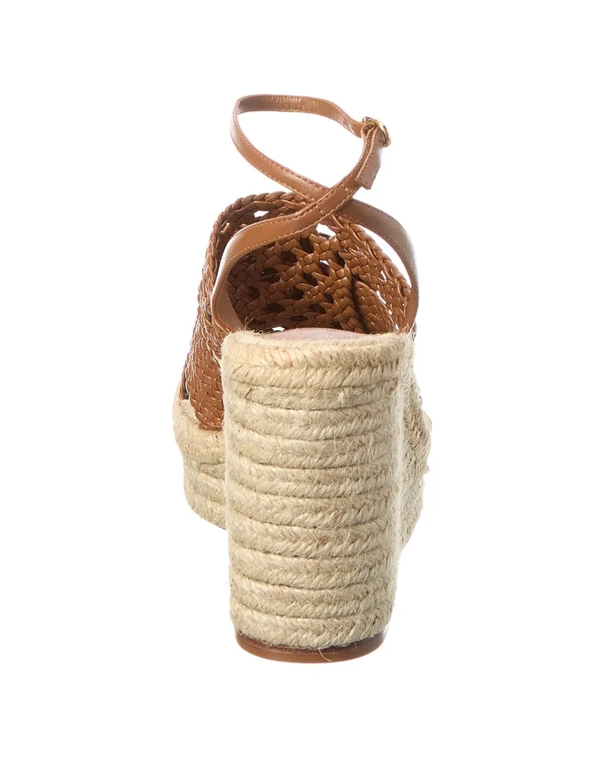 Alexandre Birman Lana 150 Woven Leather Wedge Sandal