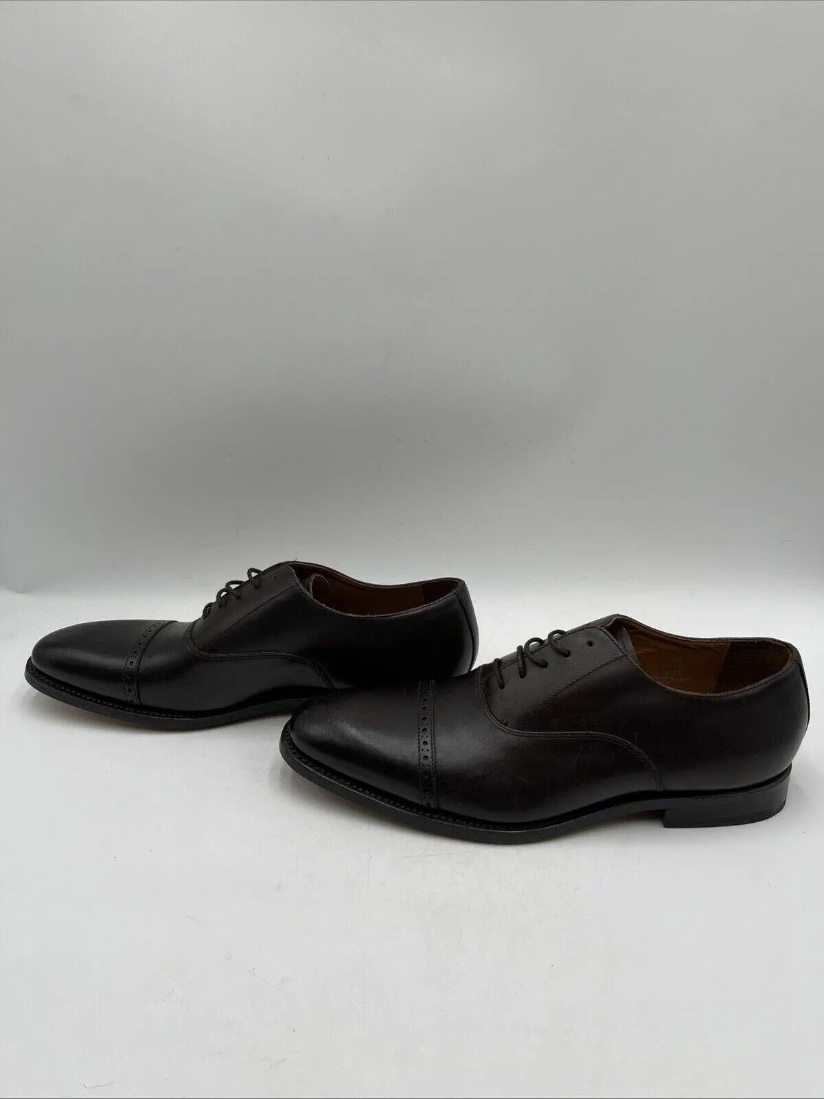 Allen Edmonds Men's Brady Cap Toe Oxford Brown Size 11.5D - Very Good