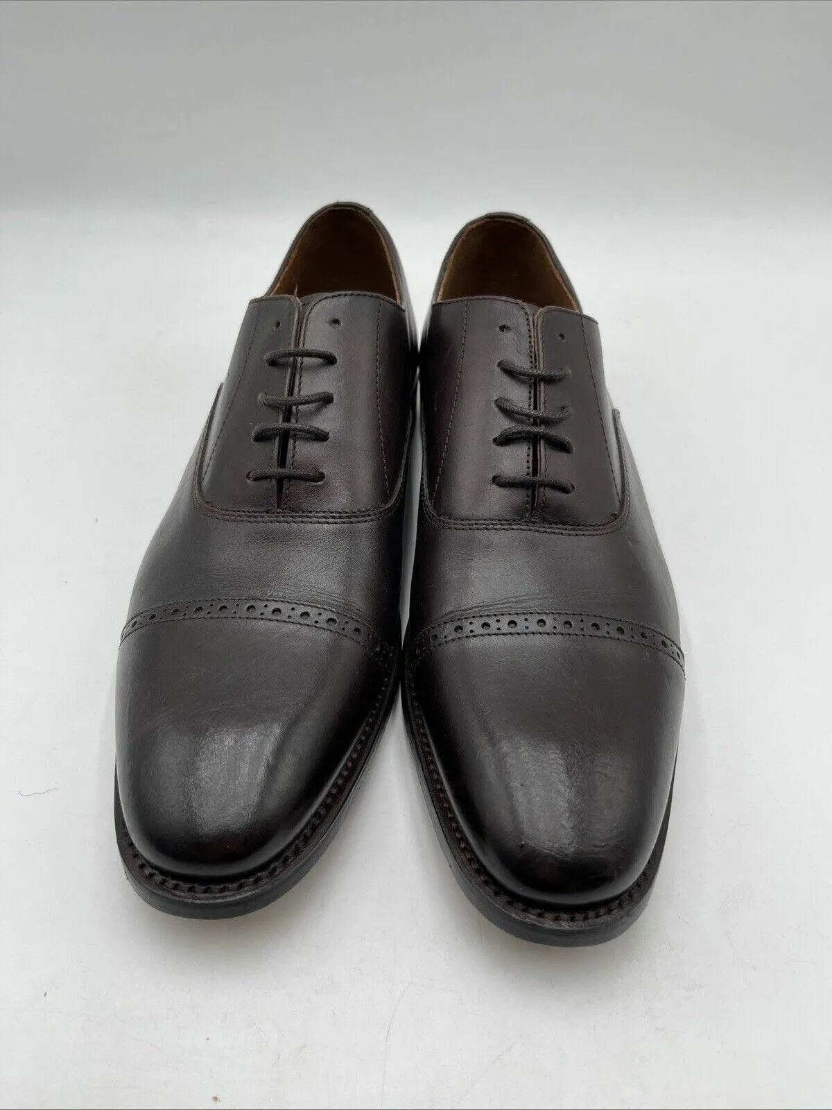 Allen Edmonds Men's Brady Cap Toe Oxford Brown Size 11.5D - Very Good