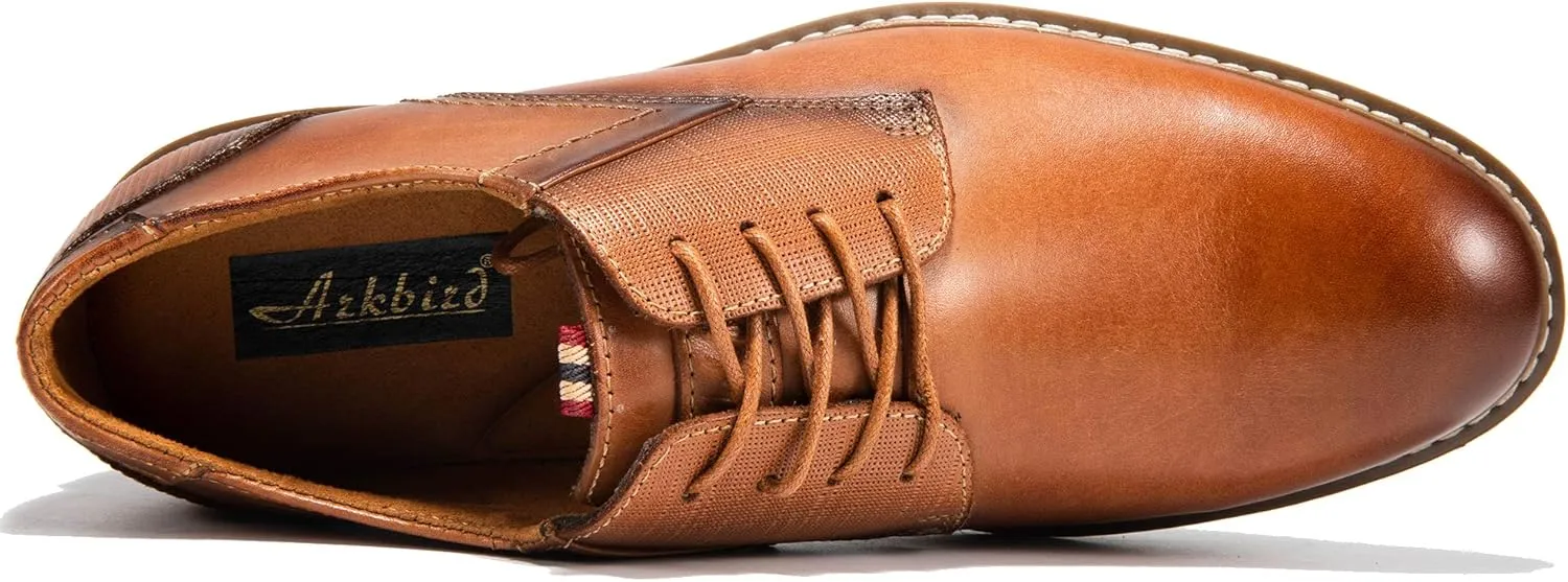 Arkbird Men's Leather Oxford Dress Shoes Stylish Formal Business Shoe for Men