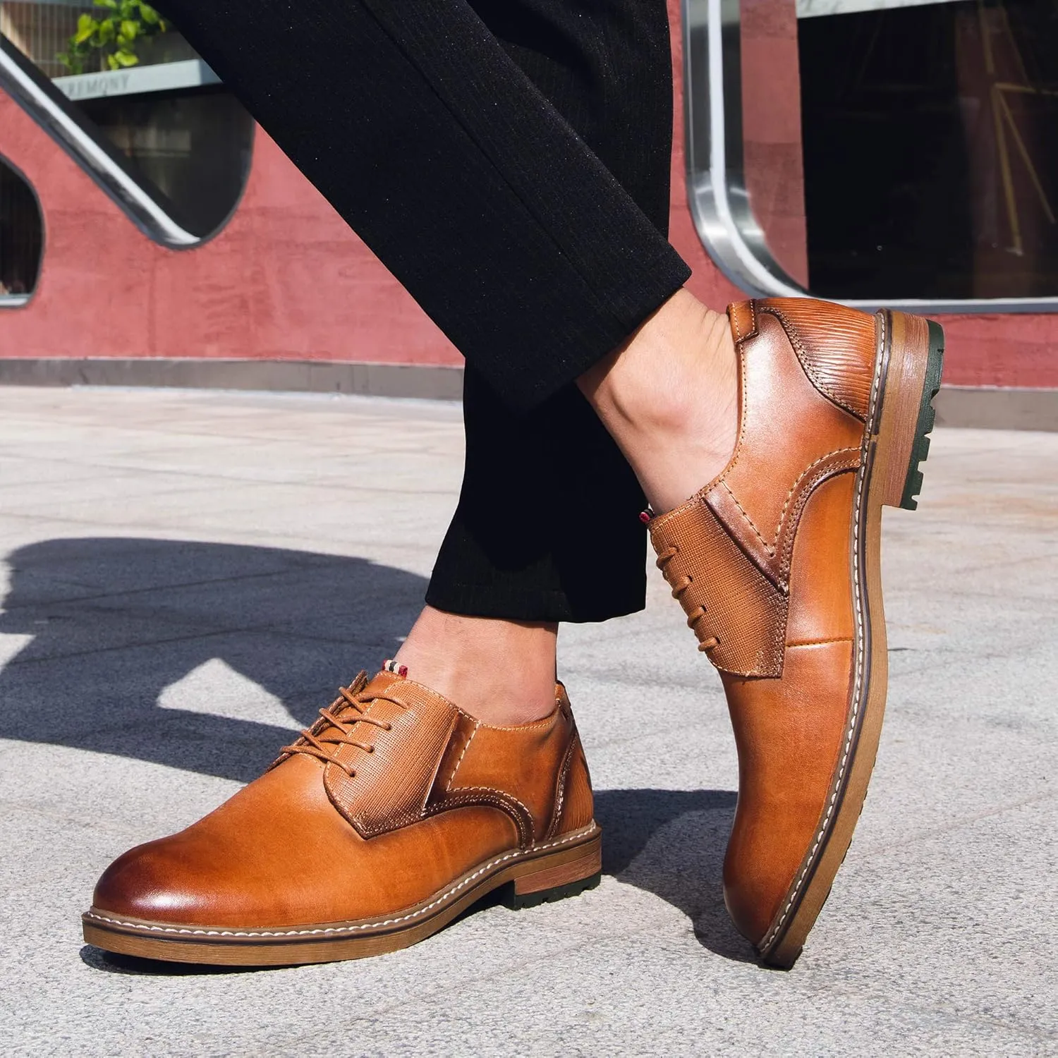 Arkbird Men's Leather Oxford Dress Shoes Stylish Formal Business Shoe for Men