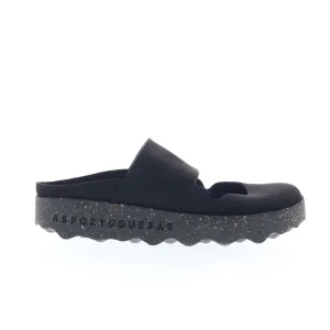 Asportuguesas Caia CANA176ASP-003 Womens Black Slip On Mule Flats Shoes