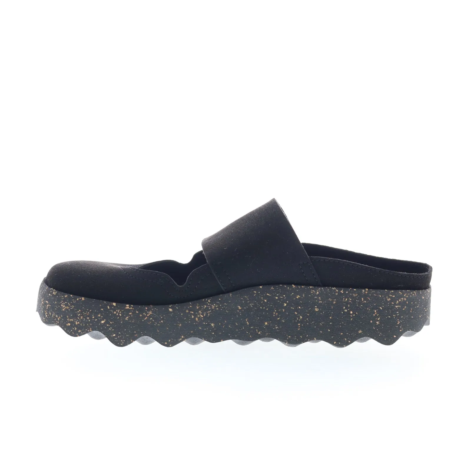 Asportuguesas Caia CANA176ASP-003 Womens Black Slip On Mule Flats Shoes