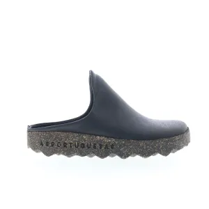 Asportuguesas Clay CLAY126ASP-001 Womens Black Slip On Mule Flats Shoes
