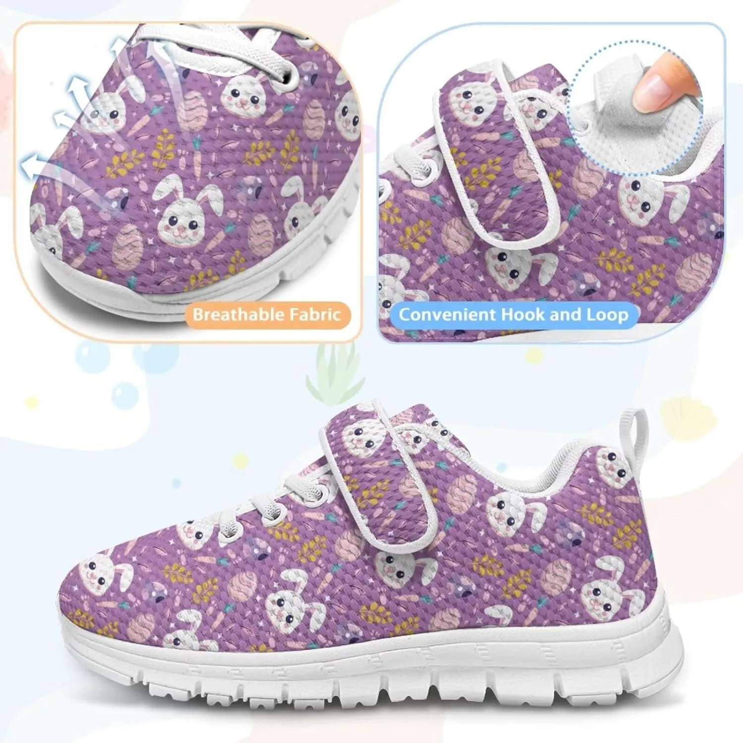 Athletic Sneaker for Boys Girls Casual Hiking Shoes Non Slip Tennis Fitness Walking Strap Sneakers