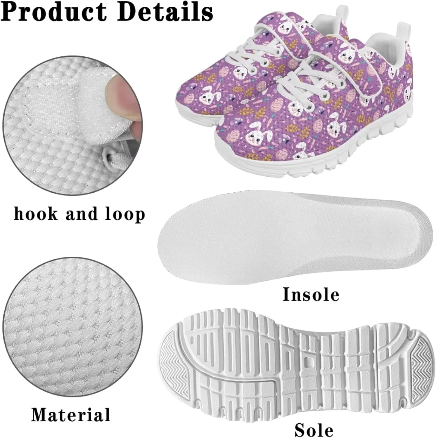 Athletic Sneaker for Boys Girls Casual Hiking Shoes Non Slip Tennis Fitness Walking Strap Sneakers