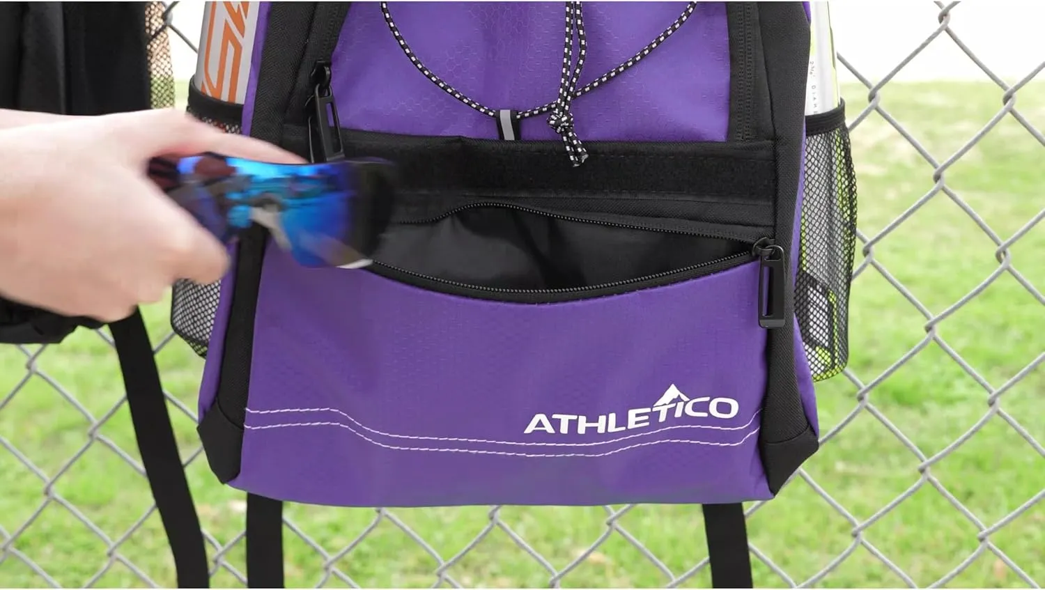 Athletico Youth Baseball Bag - Bat Backpack for Baseball, T-Ball & Softball Equipment & Gear | Holds Bat, Helmet, Glove | Fence Hook