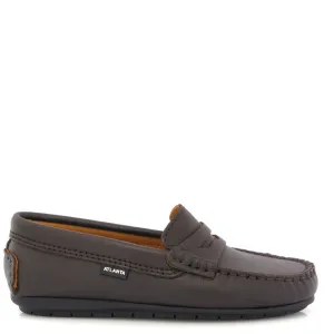Atlanta Mocassin Dark Brown Textured Loafer