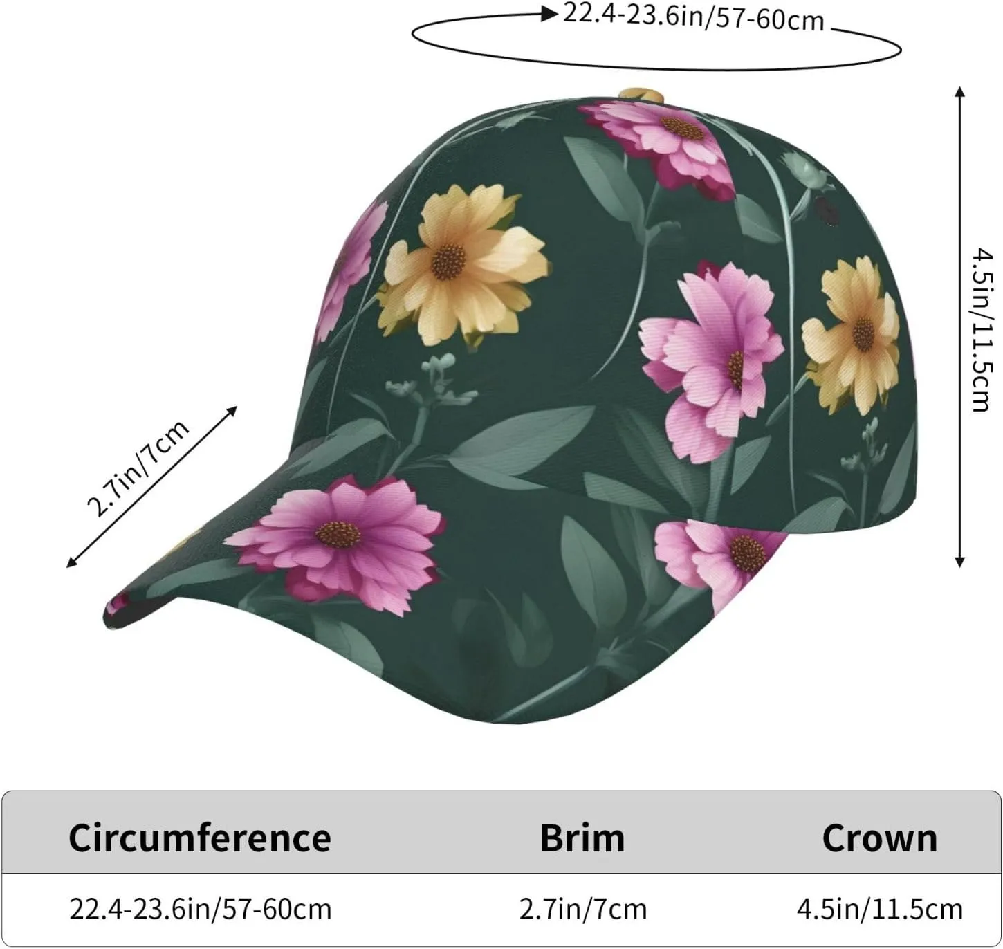 Beautiful Purple Flowers Men Women Baseball-Cap Twill Adjustable Dad-Hatï¼ŒPerformance Hat for Outdoor Activities