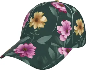 Beautiful Purple Flowers Men Women Baseball-Cap Twill Adjustable Dad-Hatï¼ŒPerformance Hat for Outdoor Activities