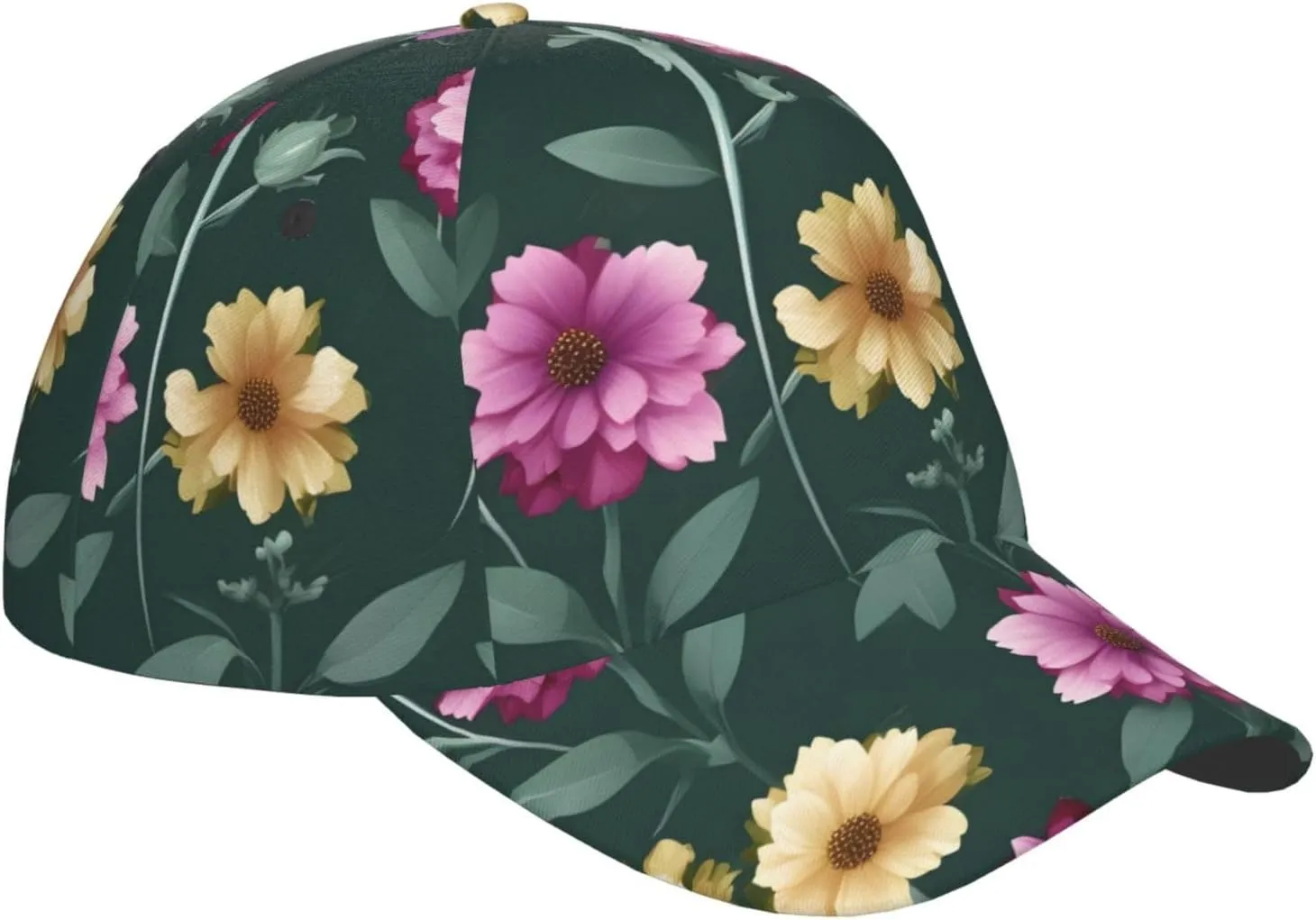 Beautiful Purple Flowers Men Women Baseball-Cap Twill Adjustable Dad-Hatï¼ŒPerformance Hat for Outdoor Activities