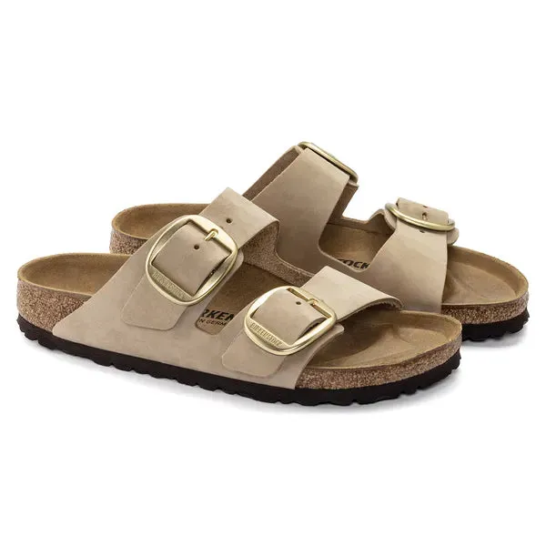 BIRKENSTOCK - 1024064 ARIZONA BIG BUCKLE MULE - SAND NUBUCK