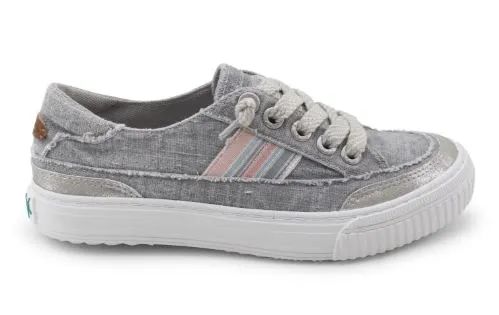 Blowfish Fog Gray Color Washed/Dark Silver/Natural Alex Womens Slip On Sneaker ZS-1472