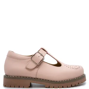 Blublonc Salmon Gum Chunky T Strap Loafer