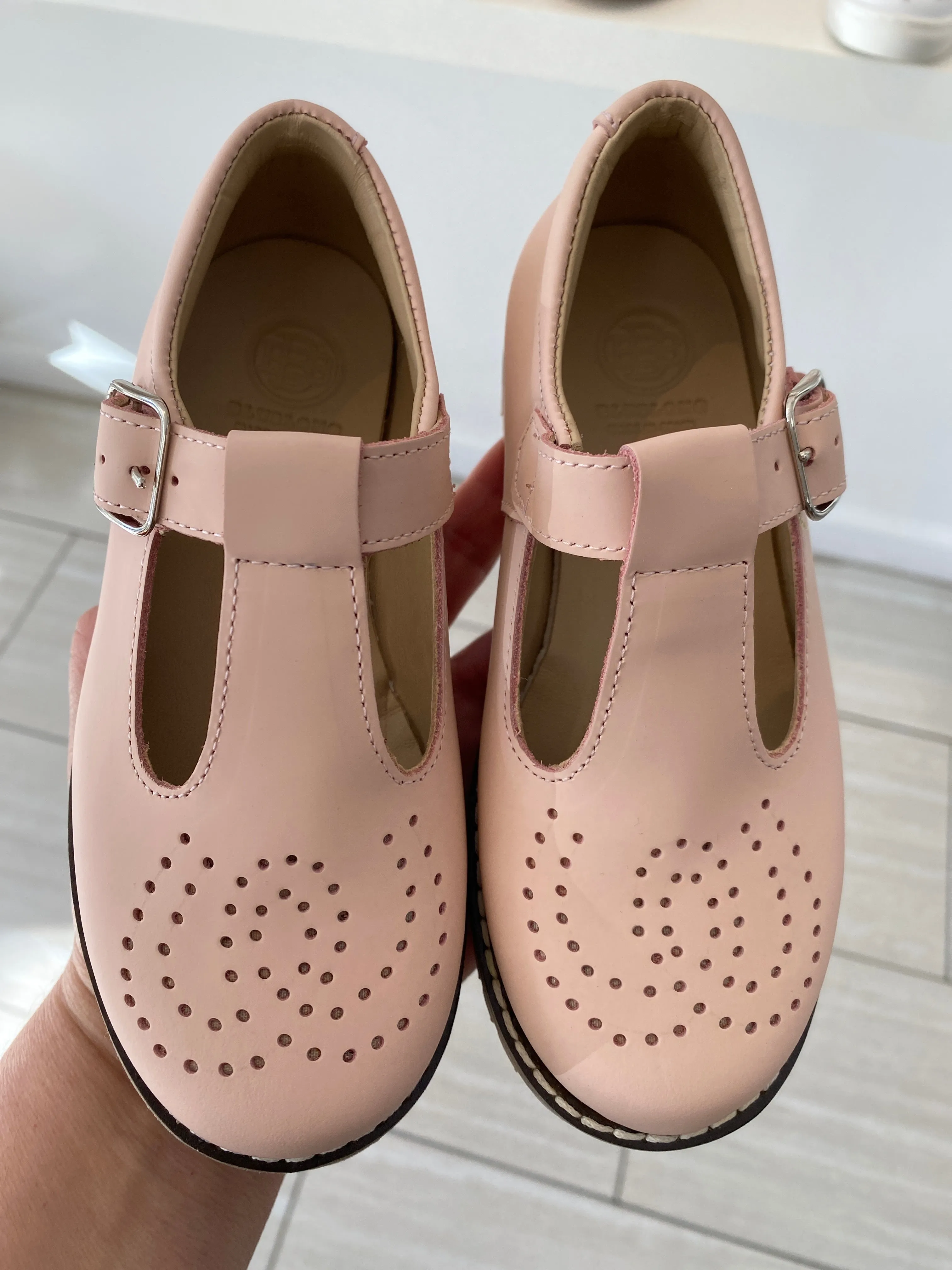 Blublonc Salmon Gum Chunky T Strap Loafer