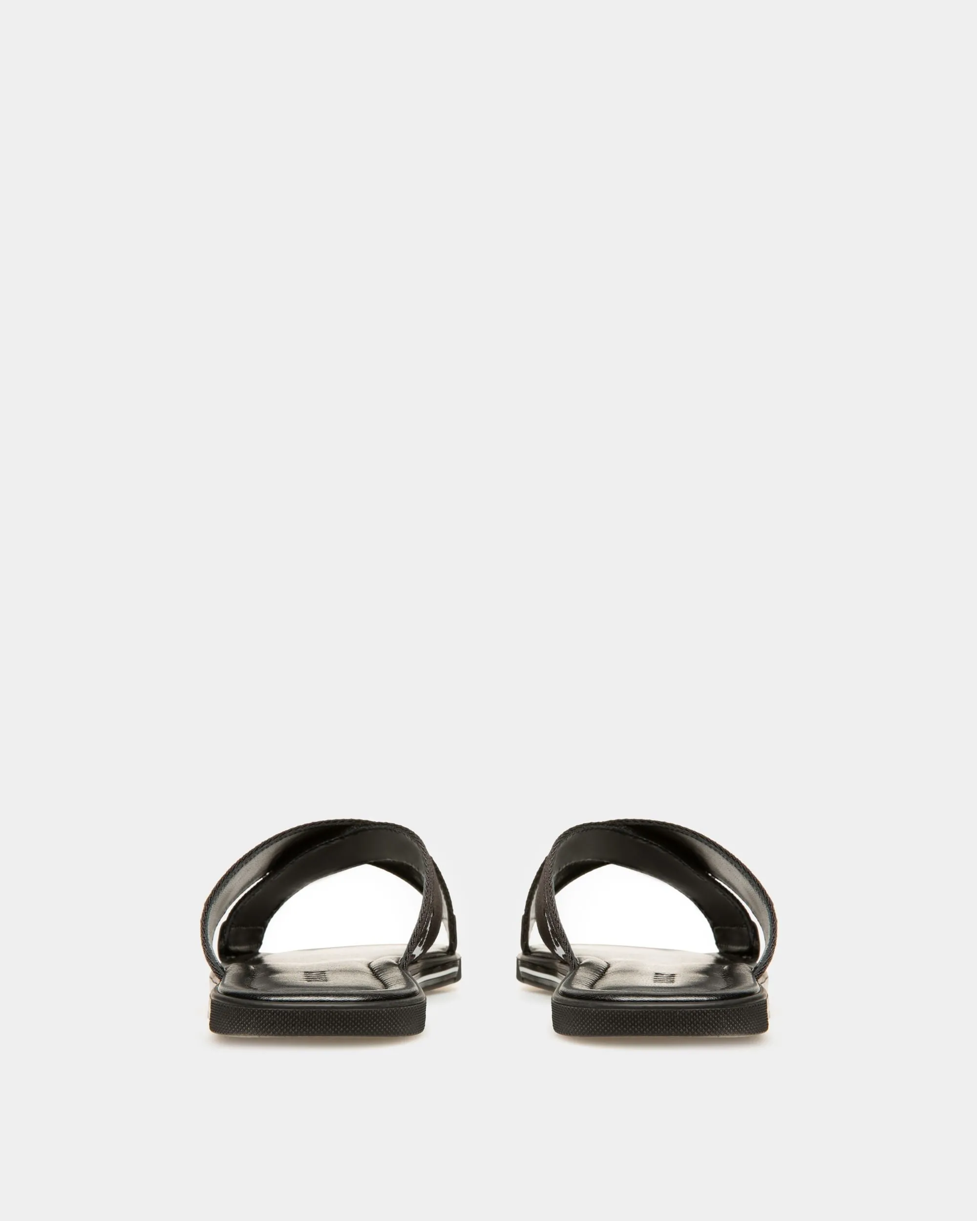 Bonks Fabric & Leather Sandals In Black