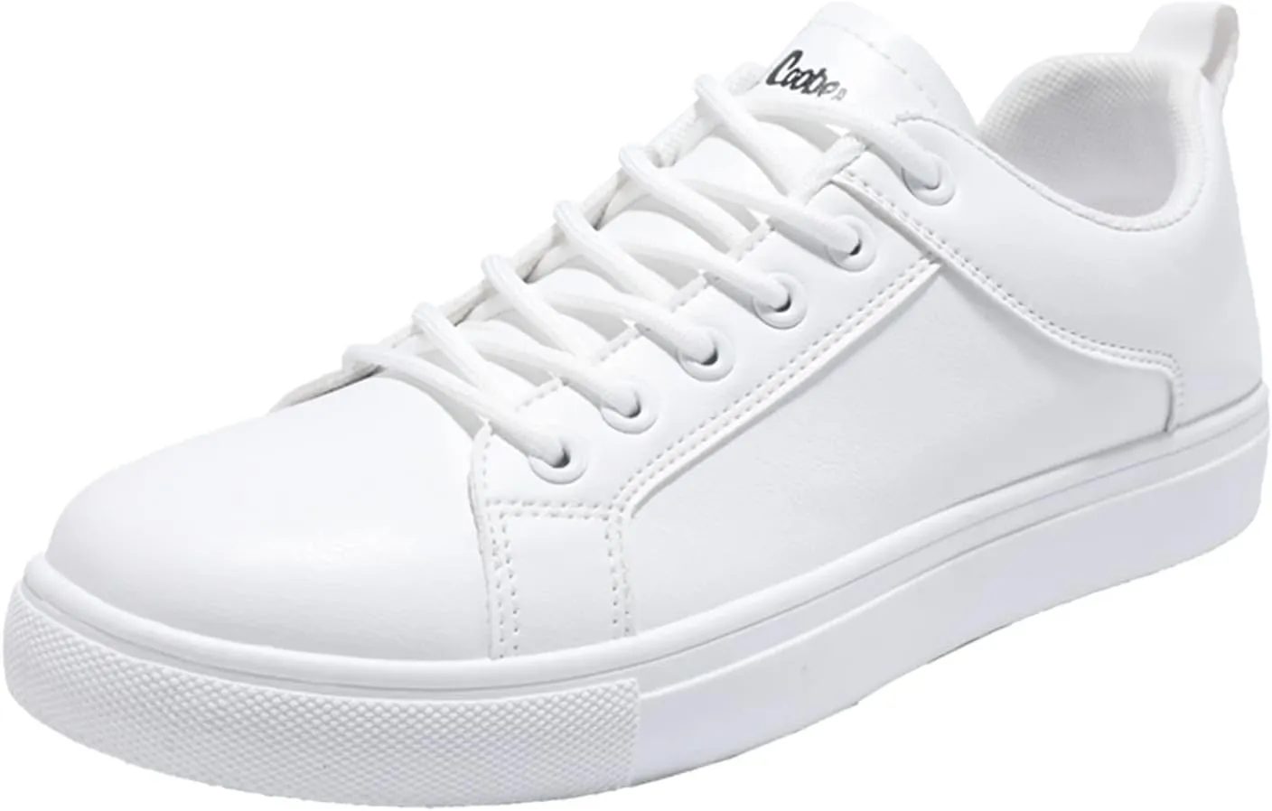 BORAMAX Men's White Casual High Top Fashion Canvas Sneakers