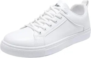 BORAMAX Men's White Casual High Top Fashion Canvas Sneakers