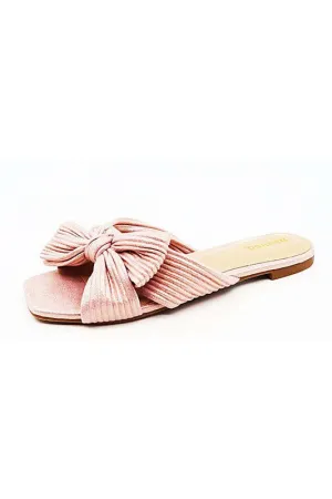 Bow Slide Flat Sandals