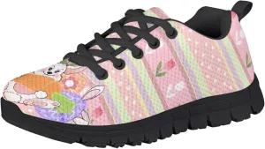 Boys Girls Shoes Non Slip Athletic Running Walking Kid Lightweight Lace Up Sneaker Breathable Mesh Upper Sport Shoe
