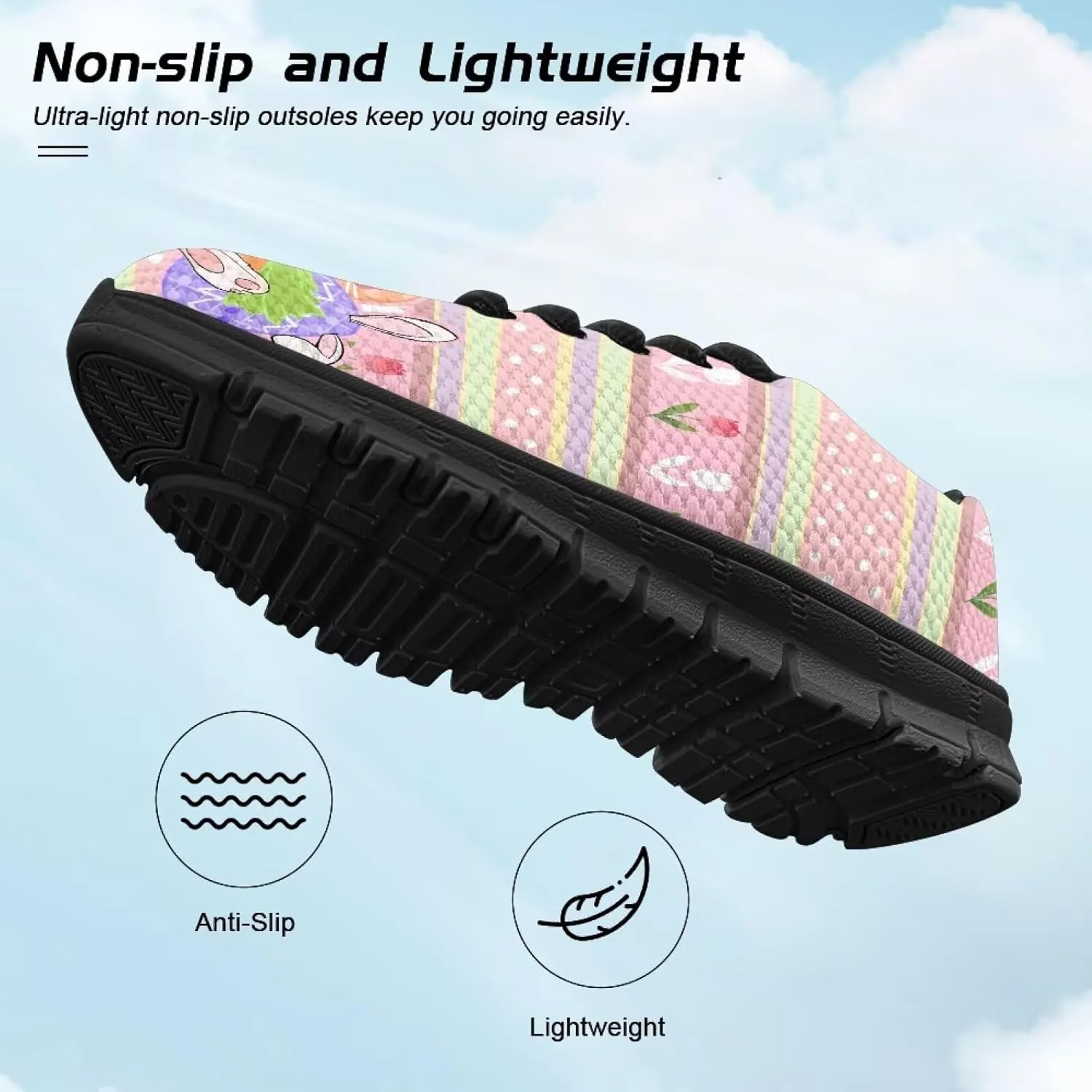 Boys Girls Shoes Non Slip Athletic Running Walking Kid Lightweight Lace Up Sneaker Breathable Mesh Upper Sport Shoe