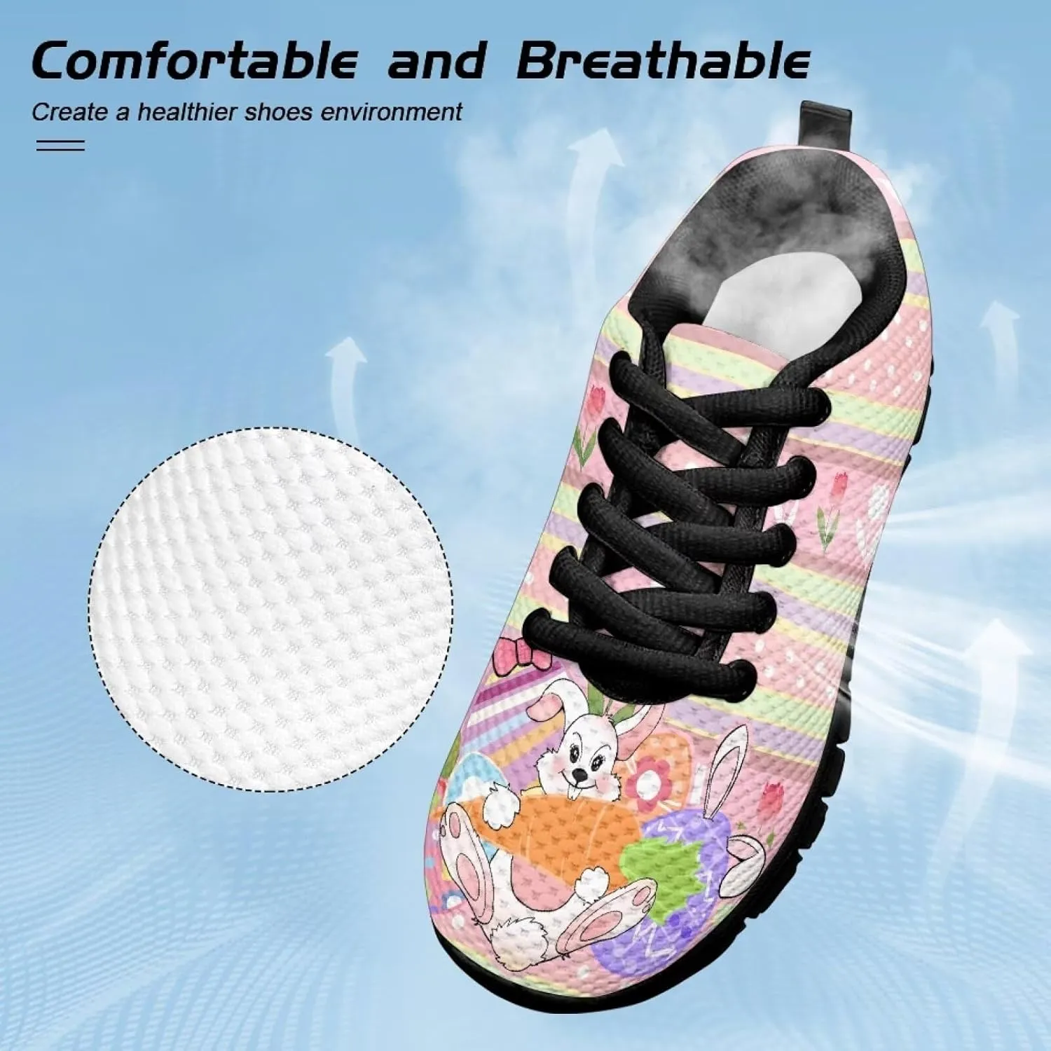 Boys Girls Shoes Non Slip Athletic Running Walking Kid Lightweight Lace Up Sneaker Breathable Mesh Upper Sport Shoe