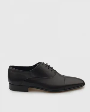 BRANDO 6850 AUSTIN OXFORD BLACK TOE CAP SHOE
