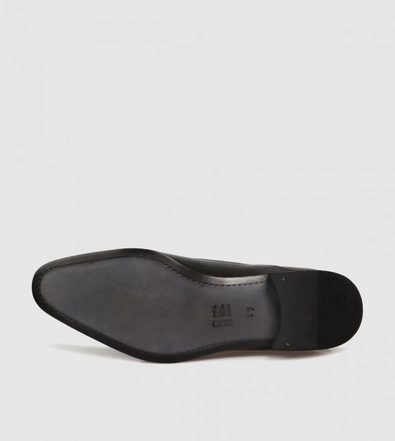 BRANDO 6850 AUSTIN OXFORD BLACK TOE CAP SHOE
