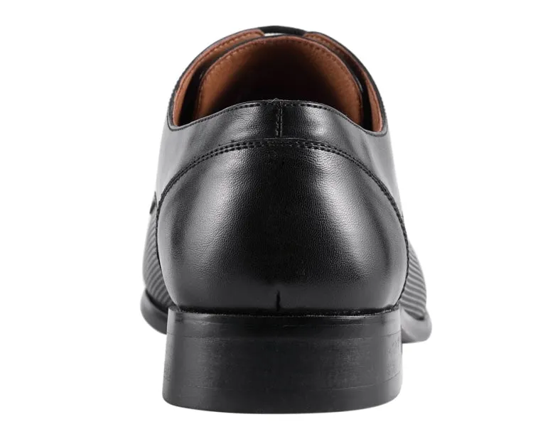 Brent Black Cap Toe Derbys