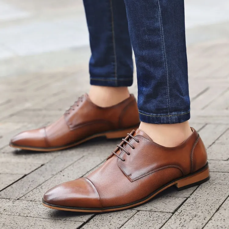 Brent Cognac Cap Toe Derbys