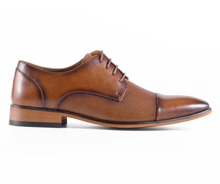 Brent Cognac Cap Toe Derbys