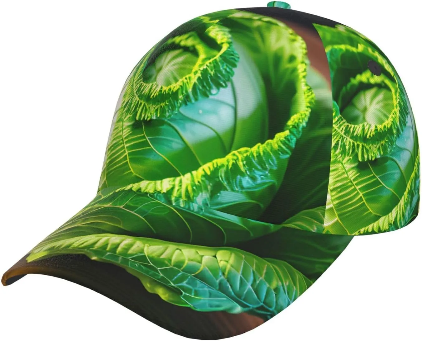 Bright Cabbage Trendy & Classic Adjustable Print Baseball Cap,Everyday Wear & Outdoor Activities,Great for Teens Black