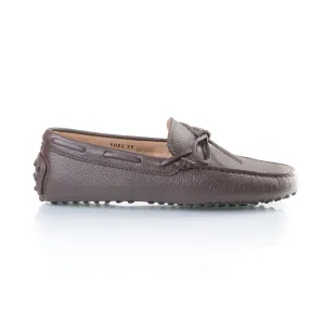 Brown Pebble-Grain Leather