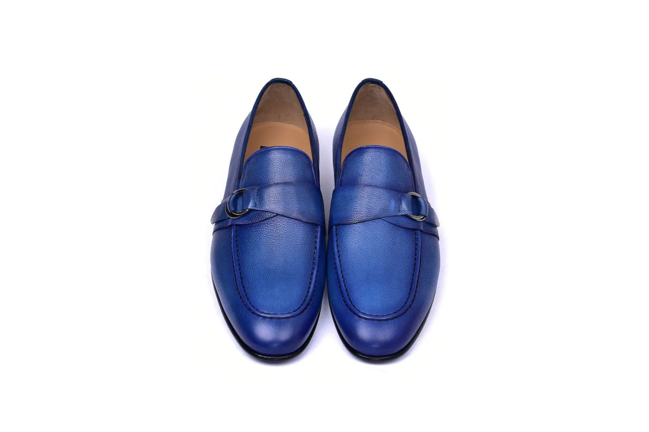 C0010-6628 Side Buckle  loafer- Blue