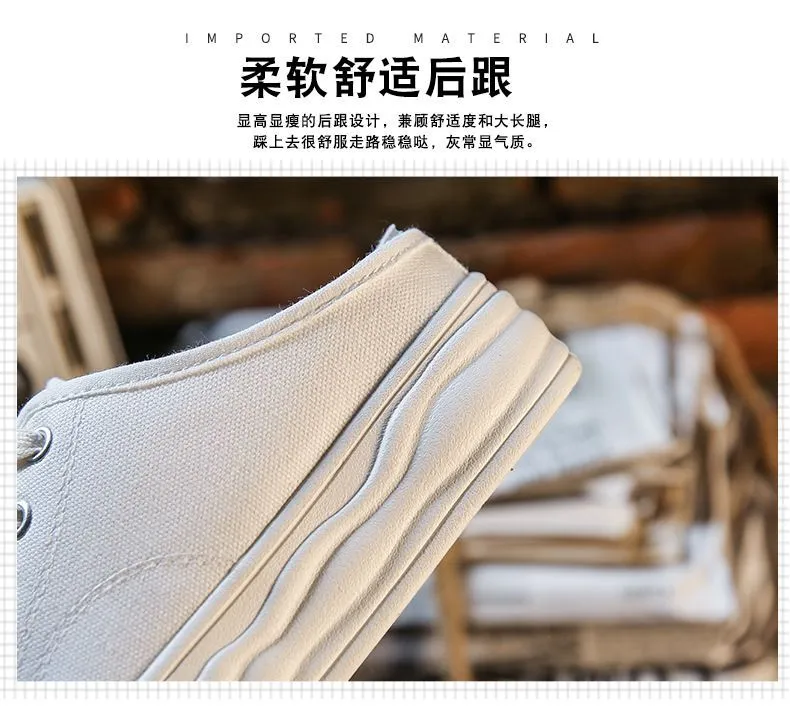Canvas Platform Mule Sneakers YP559
