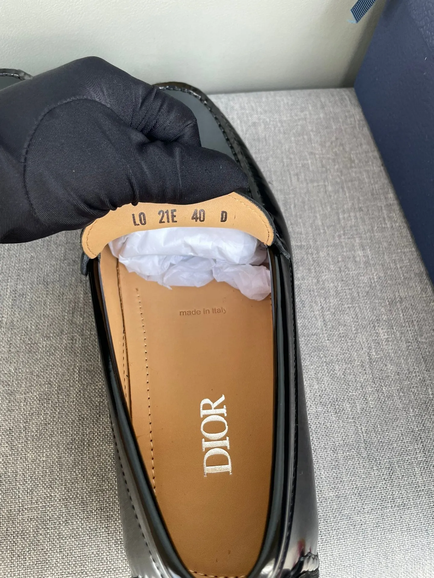 CD JUAL ICON BUCKLE LOAFER BLACK POLISHED CALFSKIN