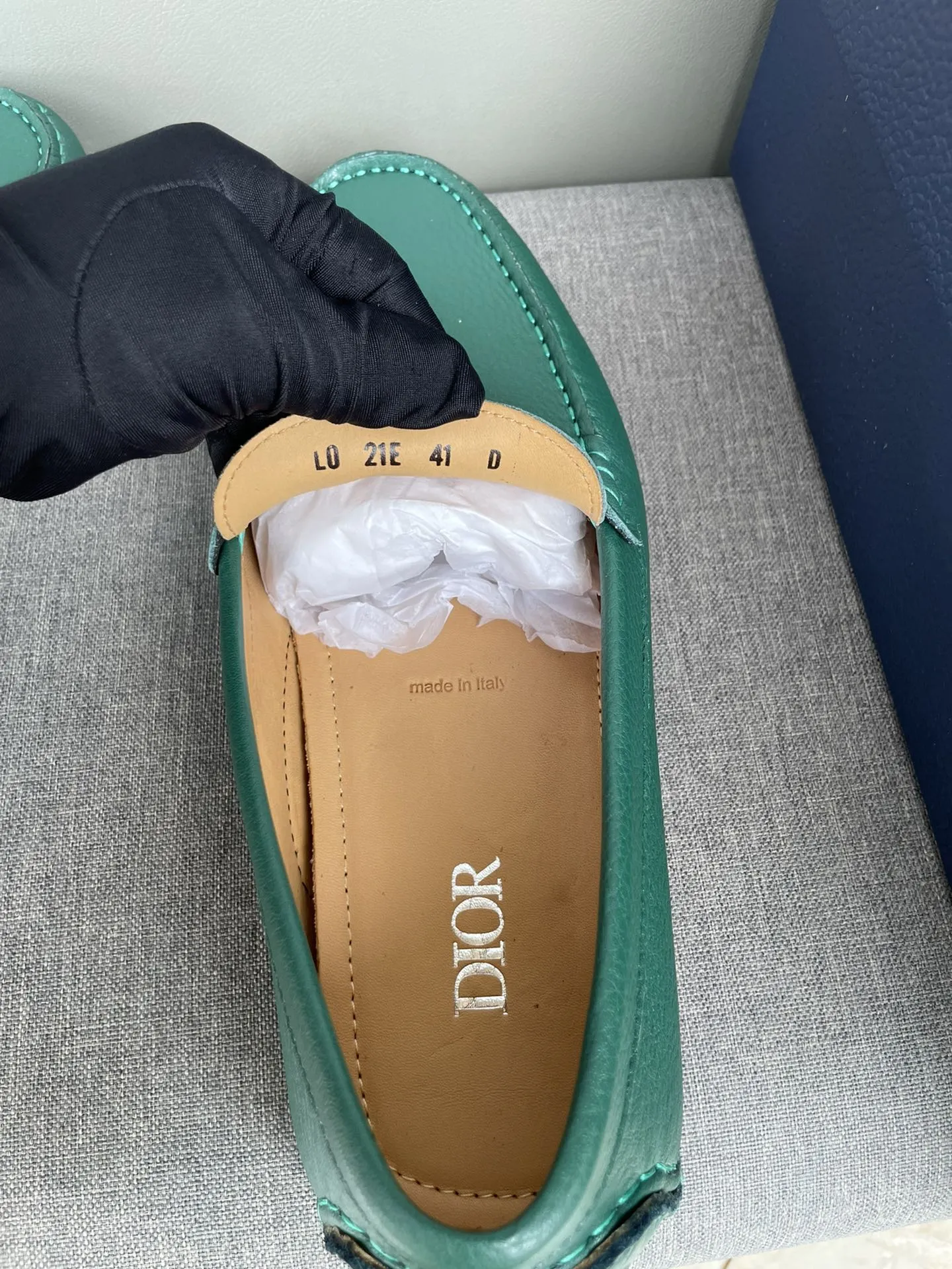 CD JUAL ICON BUCKLE LOAFER PINE GRAINED CALFSKIN