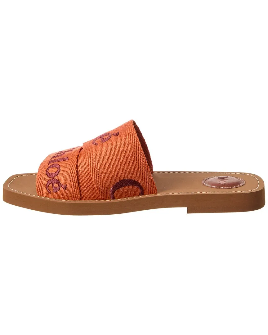 Chloé Woody Canvas Slide