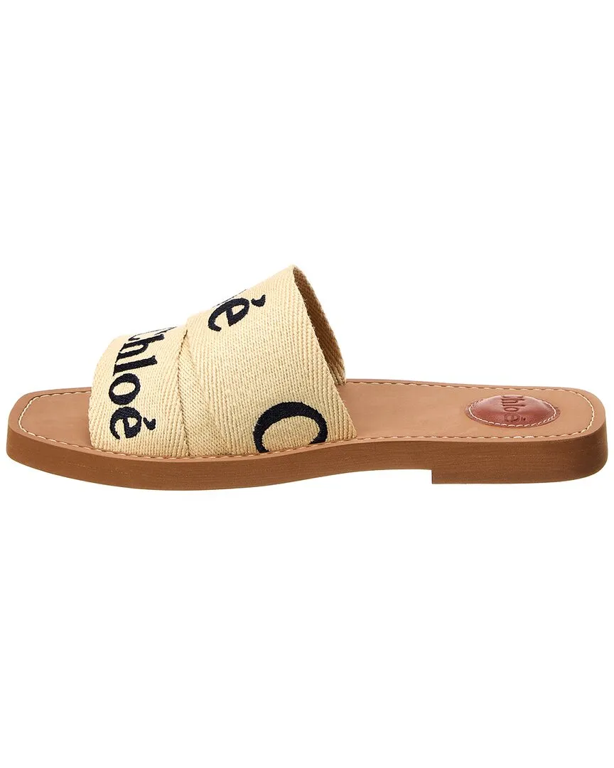 Chloé Woody Canvas Slide