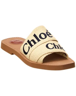 Chloé Woody Canvas Slide