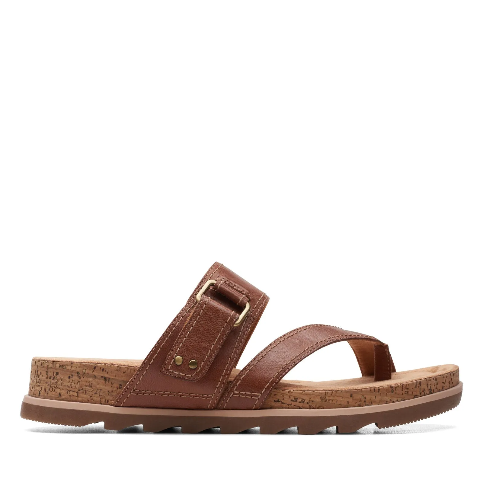 CLARKS Women Yacht Beach Shoes Tan Leather